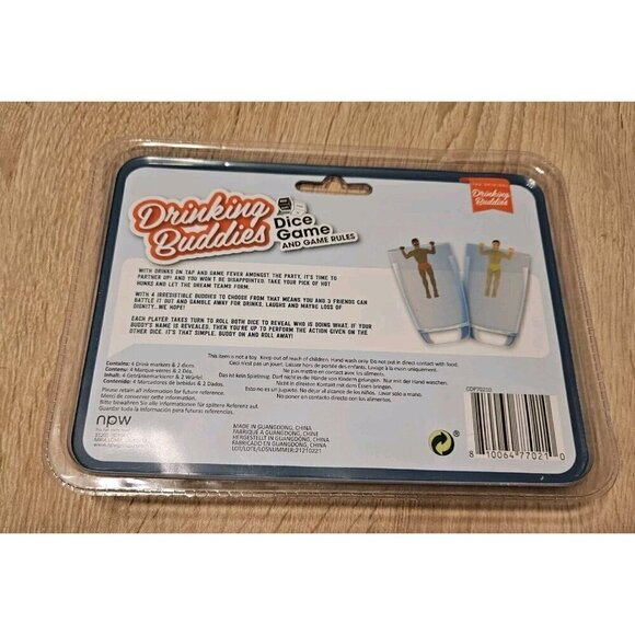 DRINKING BUDDIES Dice Game ~ Pool Party Figures Sexy Men NEW Sealed Package - Picture 2 of 3